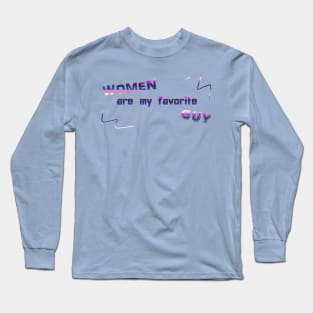 Women Are My Favorite Guy DJ Crazytimes Genderfluid Flag Long Sleeve T-Shirt